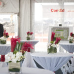 Tent setup at ComEd CTC Ground Breaking